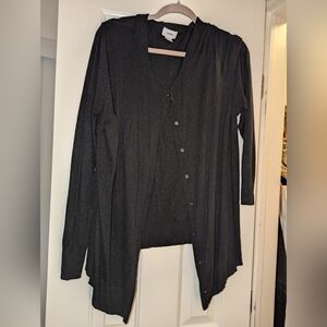 Old Navy Charcoal Button-Up Cardigan